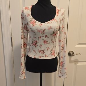 SHEIN Floral Long Sleeve Top